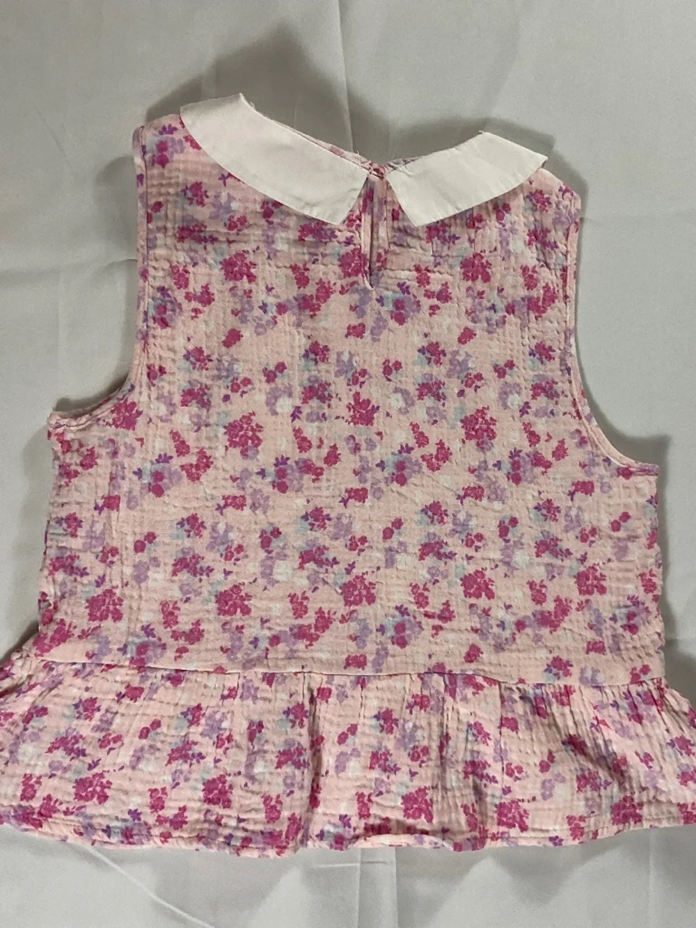 CeCe Girls XL Prink Floral Collared Top With Matching Shorts